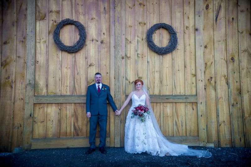 Rustic Massachusetts Wedding, Barn Wedding.  Red hair bride 